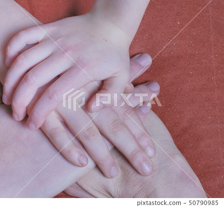 Hand together love family sign Hand together love family sign 50790985