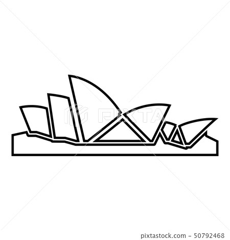 Sydney Opera House icon black color illustration 50792468