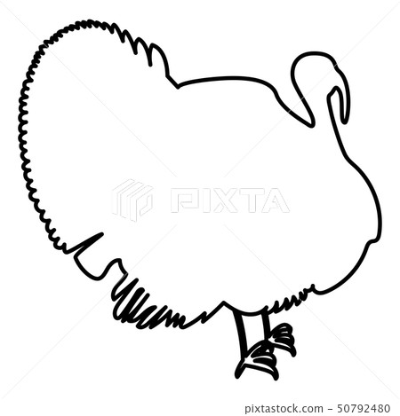 Turkey icon black color illustration flat style Turkey icon black color illustration flat style 50792480
