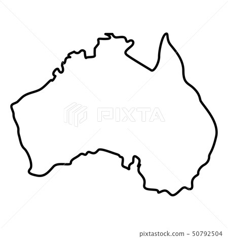Map of Australia icon black color illustration 50792504