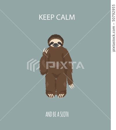 Sloth yoga collection. Funny cartoon animals in 50792955