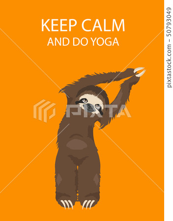 Sloth yoga collection. Funny cartoon animals in - Stock Illustration  [50793049] - PIXTA