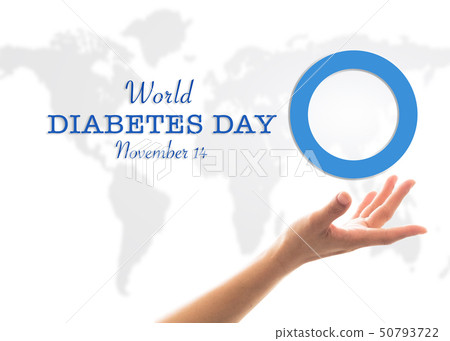 World diabetes day concept with blue circle symbol 50793722