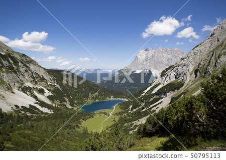 Top view of mountain lake Seebensee    50795113