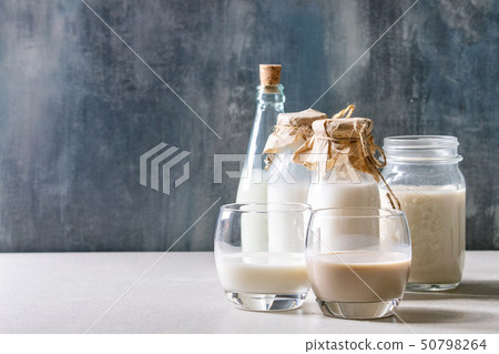 Variety of non-dairy milk 50798264