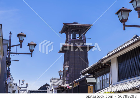 Koedo gawagoe鐘的風景和有響鈴的街道 50799298