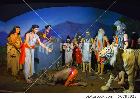 Changdev Maharaj offering prayers to Dnyaneshwar Changdev Maharaj offering prayers to Dnyaneshwar 50799925