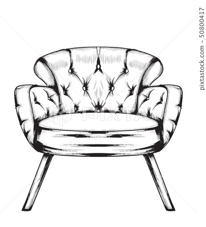 Rich baroque armchair Vector. Retro style 50800417