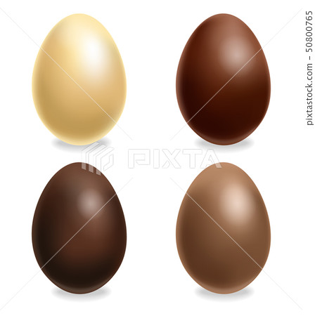 Chocolate eggs set Vector realistic. White, Milk 50800765