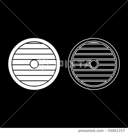 Viking shield icon set white color illustration 50801357