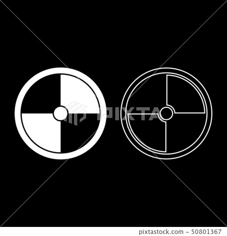 Viking shield icon set white color illustration 50801367