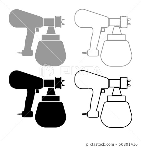 Sprayer paint icon outline set grey black color Sprayer paint icon outline set grey black color 50801416