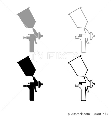 Sprayer paint icon outline set grey black color 50801417