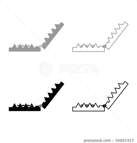 Trap icon outline set grey black color Trap icon outline set grey black color 50801423
