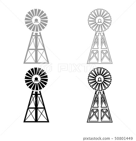 Wind turbine windmill classic american icon Wind turbine windmill classic american icon 50801449