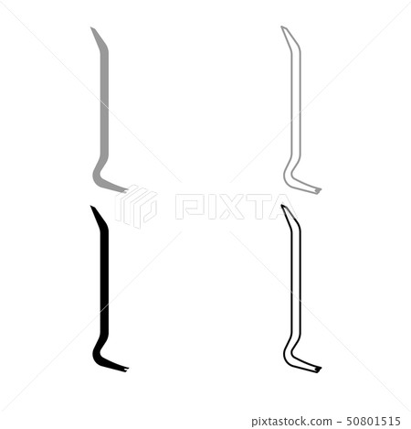 Pinch bar icon outline set grey black color 50801515