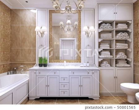 Furniture in classic bathroom 50801565