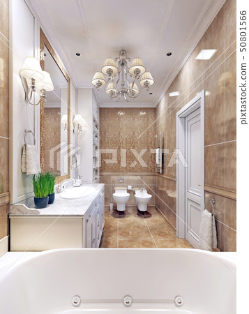 Graceful bathroom art deco design 50801566