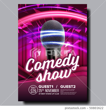 Promotional Poster Of Night Stand Up Show Vector 50801622