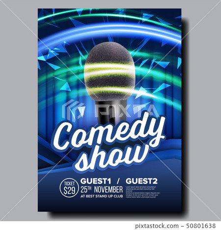 Promotional Banner Of Night Stand Up Show Vector 50801638