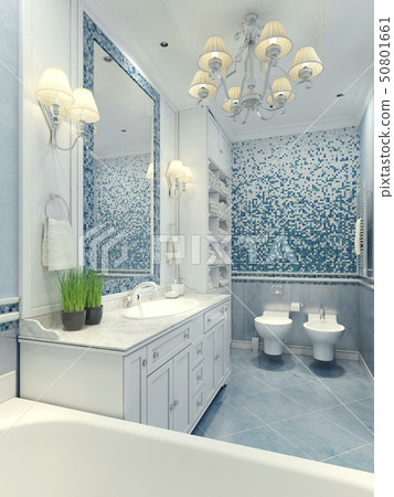 Bright bathroom classic style Bright bathroom classic style 50801661