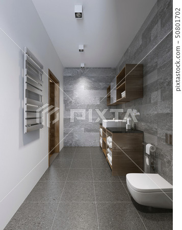 Bright modern bathroom interior Bright modern bathroom interior 50801702
