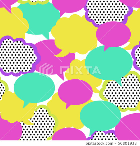 Seamless pattern of speech bubbles 50801938