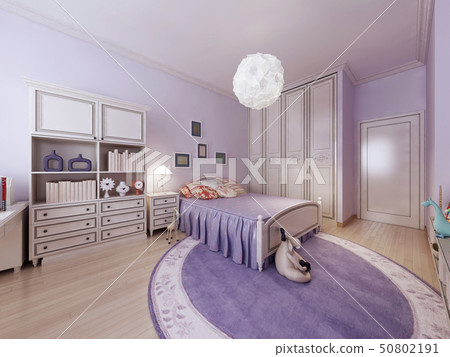 bright teenagers bedroom interior 50802191