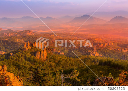 Cliff rocks sunset, Belogradchik, Bulgaria Cliff rocks sunset, Belogradchik, Bulgaria 50802523