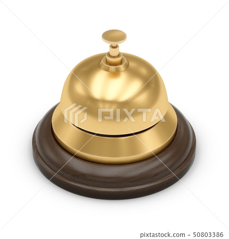 3D Rendering Reception bell isolated on white 50803386