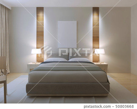 Modern Master Bedroom Design Stock Illustration 50803668 Pixta