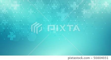 Abstract medical background with hexagons pattern. Concepts and ideas for healthcare technology 50804031