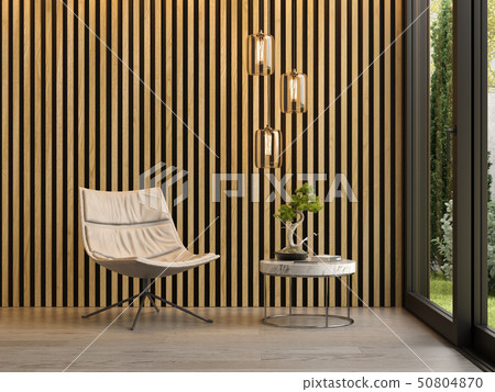 Interior of modern living room with sofa 3D rendering 50804870