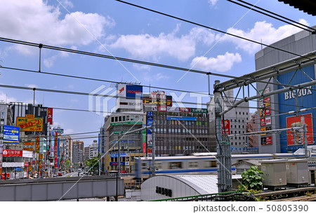 東京城市景觀看法在Takadanobaba駐地的在日本 50805390