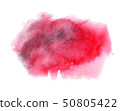 Red Watercolor Spots. Creative Abstract Aquarelle. Color Drops 50805422