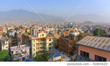 Kathmandu cityscape scenery view from rooftop Kathmandu cityscape scenery view from rooftop 50805620