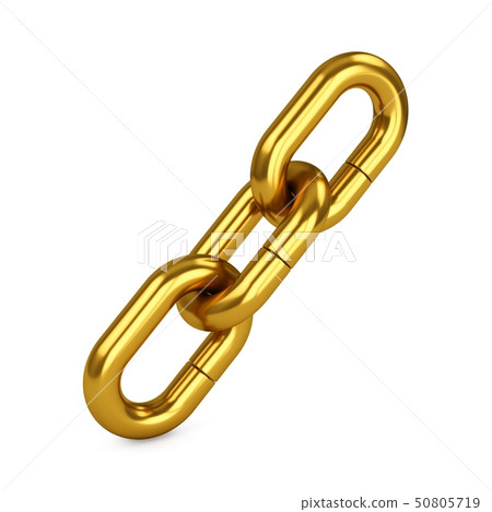 3D rendering chain of three links isolated 3D rendering chain of three links isolated 50805719