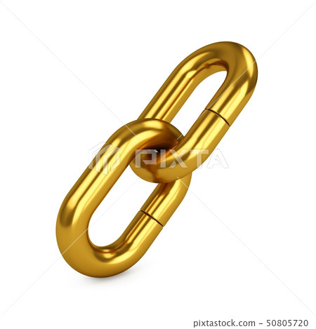 3D rendering chain of two links isolated 3D rendering chain of two links isolated 50805720