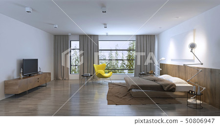 Spacious bedroom with balcony 50806947