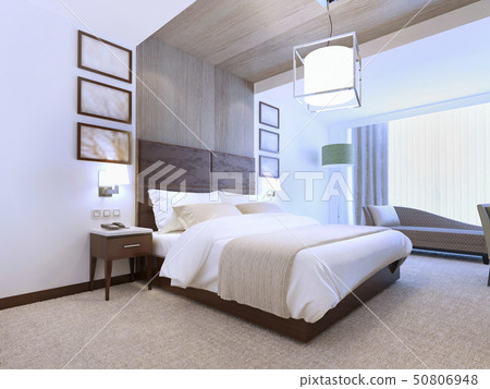 Bright interior of contemporary bedroom 50806948