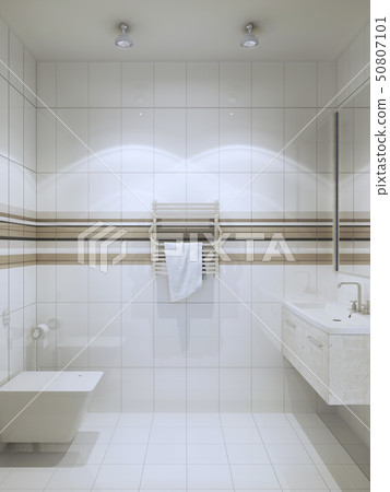 Contemporary WC with vertical tiling Contemporary WC with vertical tiling 50807101