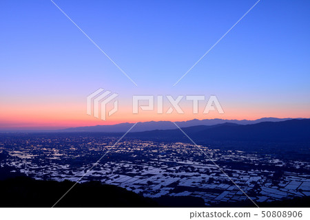 Scattered village in the morning 50808906