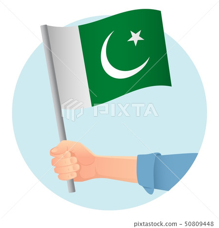 Pakistan flag in hand icon Pakistan flag in hand icon 50809448