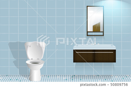mirror and sink in the toilet room mirror and sink in the toilet room 50809756