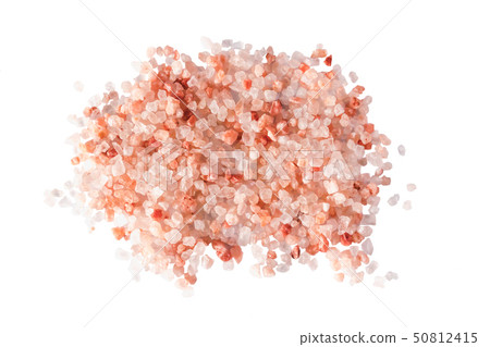 Pink salt isolated on white background 50812415
