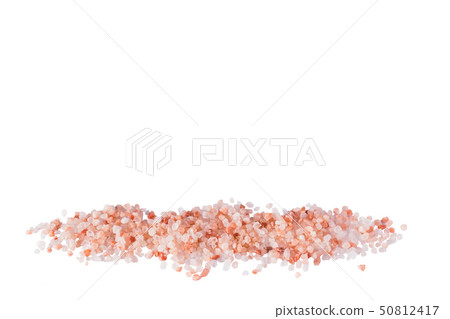 Pink salt from Bolivian isolated on white 50812417