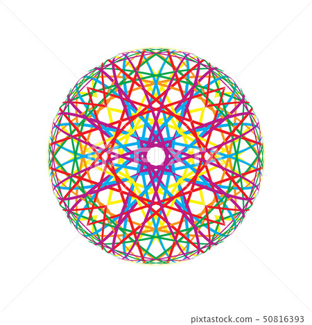 Abstract sphere from colorful lines - Stock Illustration [50816393] - PIXTA
