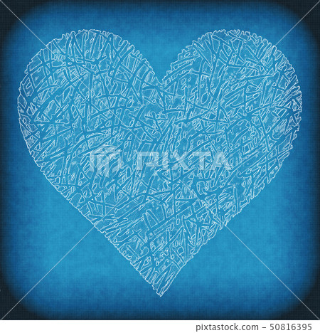 Blue background with abstract love symbol Blue background with abstract love symbol 50816395