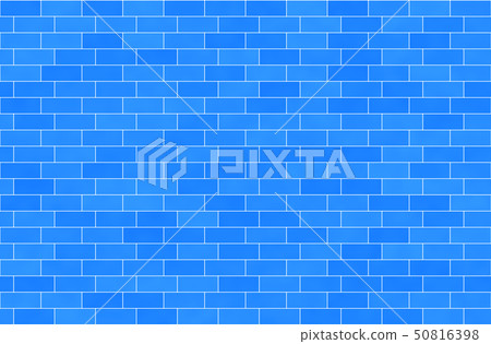 Wall of blue bricks, abstract seamless background Wall of blue bricks, abstract seamless background 50816398