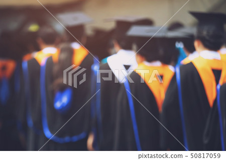 blurred image backside,the student graduation  50817059